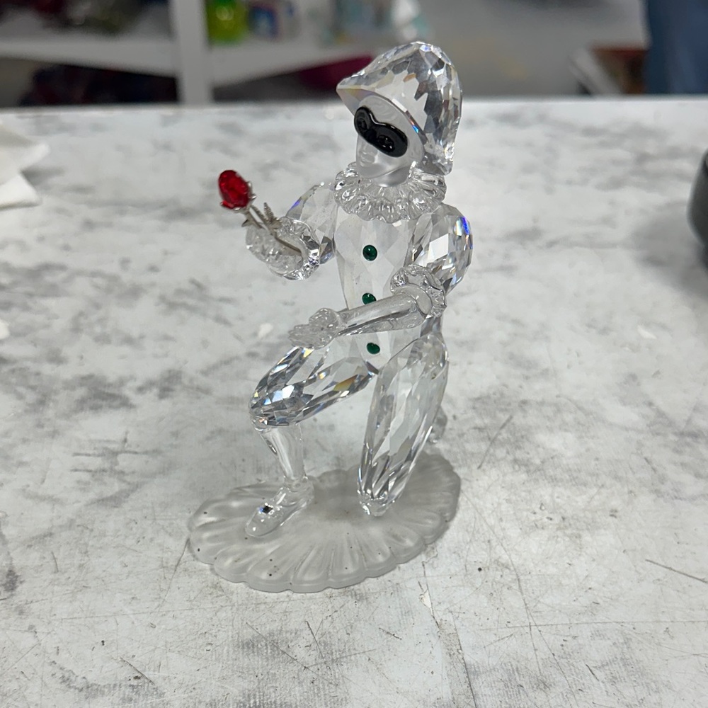 Swarovski Crystal Harlequin w/ Rose